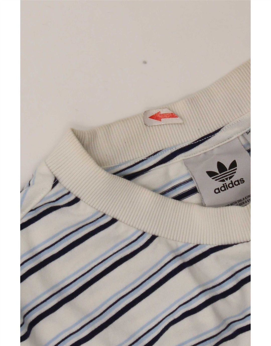 Adidas Herre T-Shirt Top XL Hvidstribet bomuld