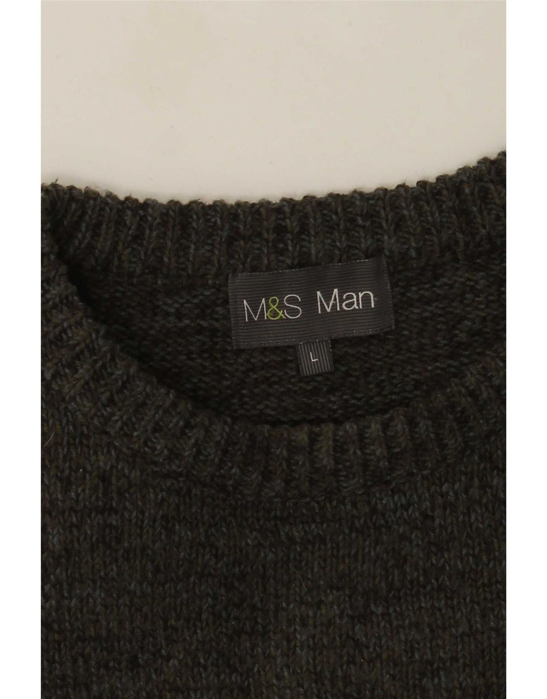 Marks & Spencer Herre Boat Neck Jumper Sweater Stor Khaki