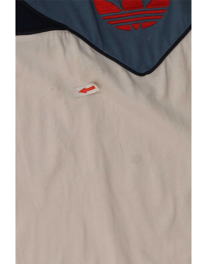 Adidas Herre T-Shirt Top Lille Blå Colourblock Bomuld