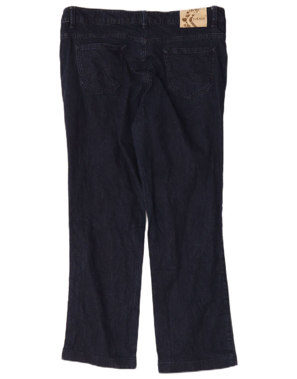 Geox Dame Respira Straight Jeans IT 48 XL W34 L27 Marineblå Bomuld