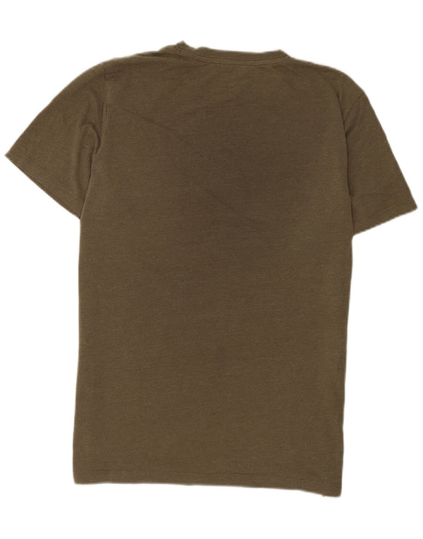 Jack & Jones Herre T-Shirt Top Medium Khaki Colourblock