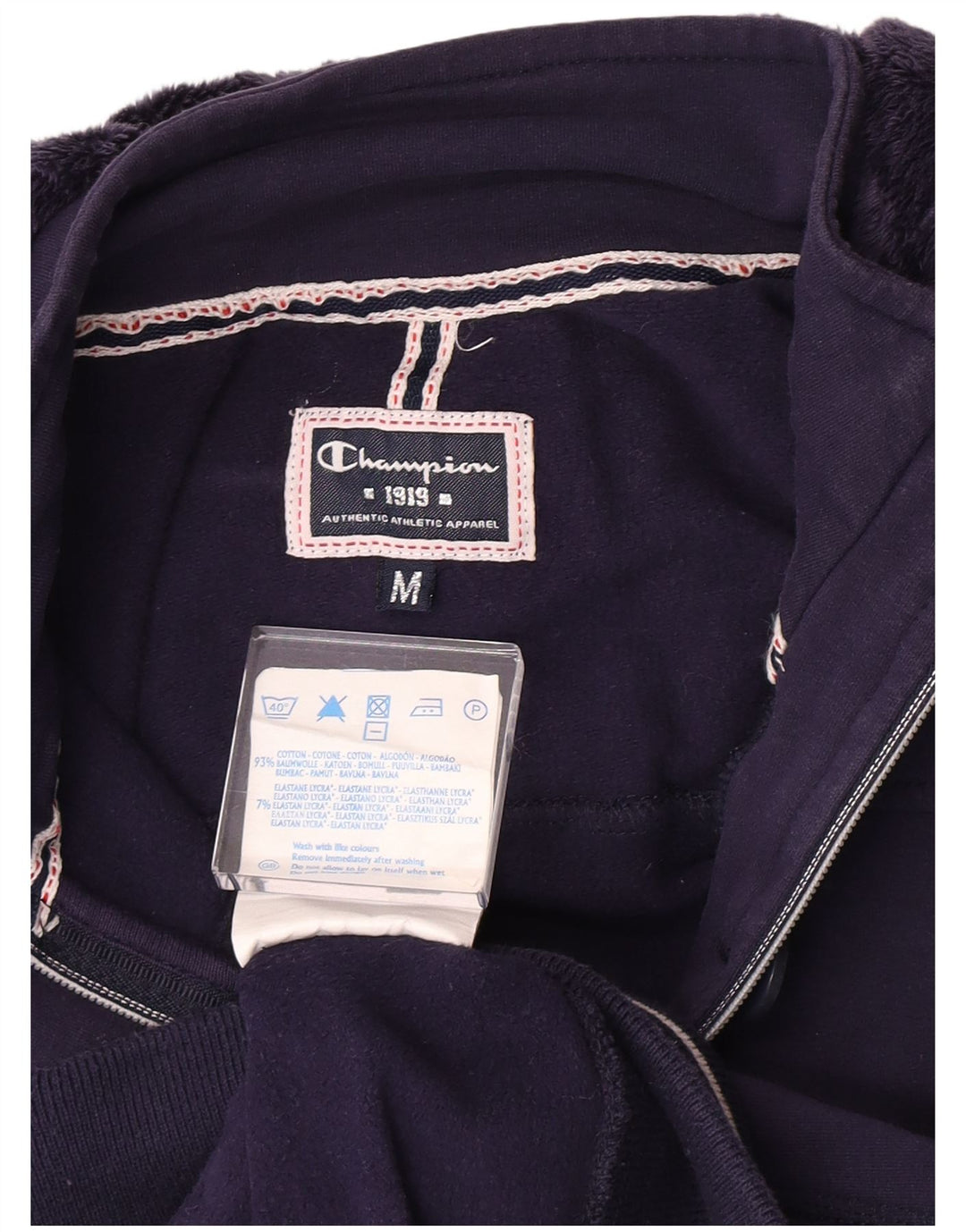 Champion dame træningsdragt med hætte topjakke UK 12 Medium lilla ternet