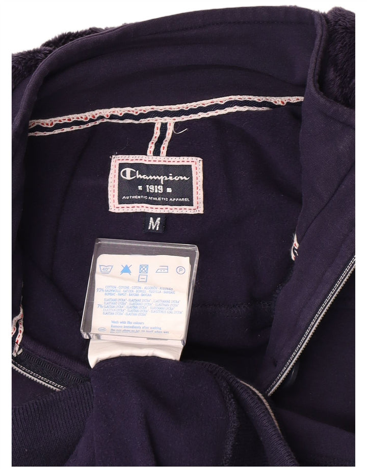 Champion dame træningsdragt med hætte topjakke UK 12 Medium lilla ternet