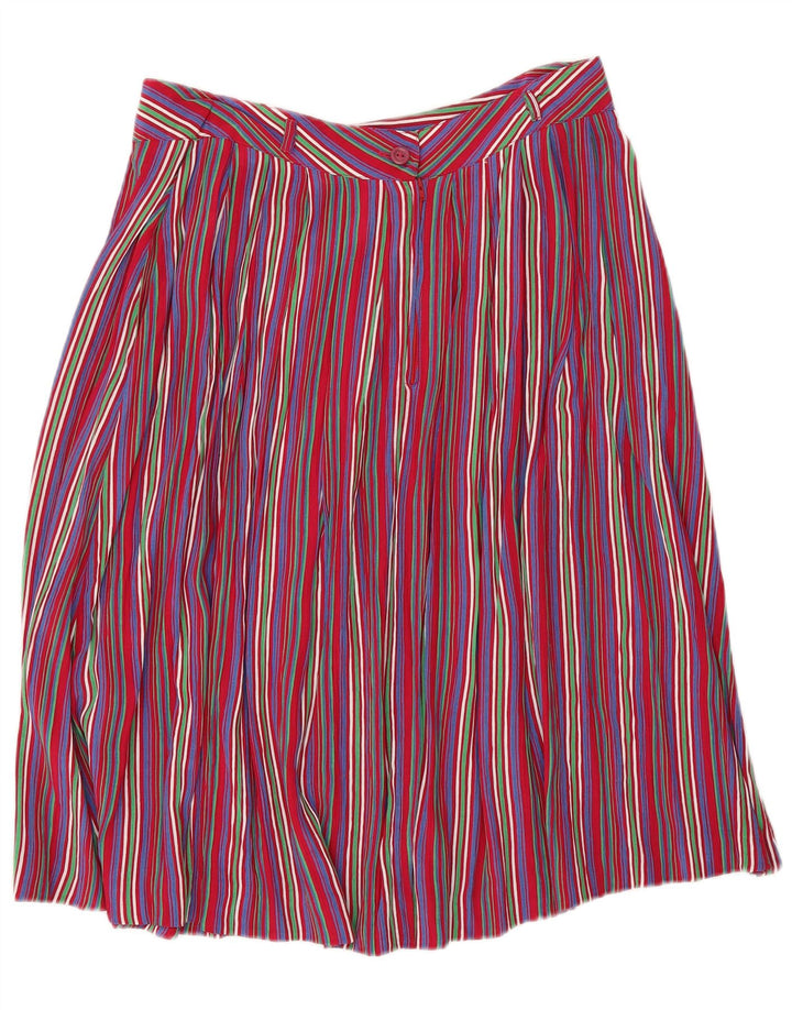 Vintage plisseret nederdel til kvinder IT 46 Large W28 Flerfarvet nålestribe