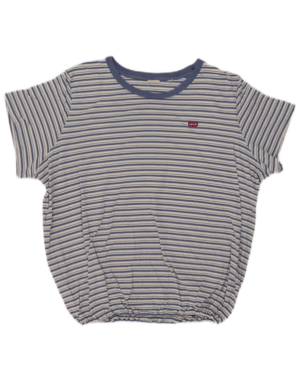 Levi's Herre T-Shirt Top 3XL Blå Stribet