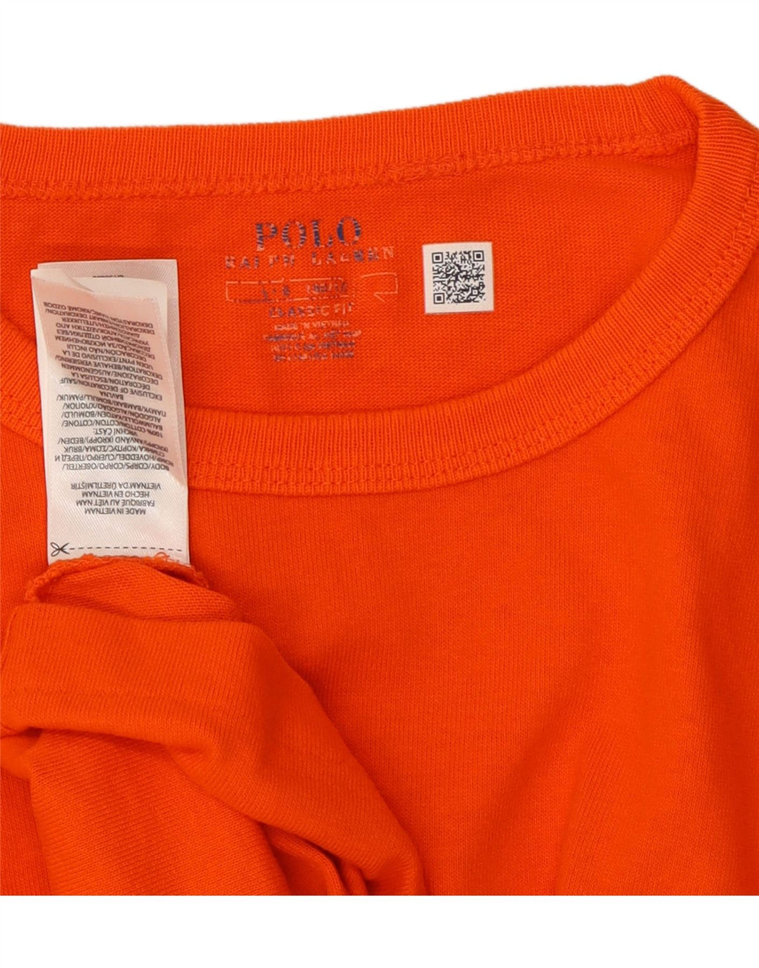 POLO RALPH LAUREN Herre Classic Fit T-Shirt Top Stor Orange Bomuld