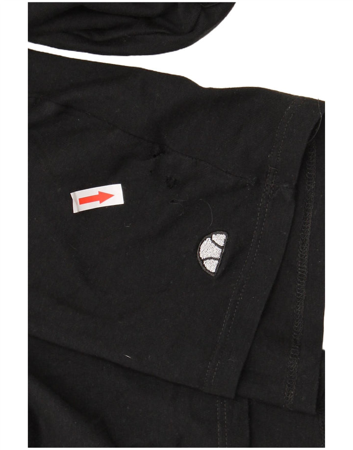 ELLESSE Grafisk T-Shirt Top til kvinder UK 20 2XL Sort Bomuld