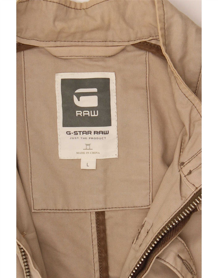 G-Star Herre Bomber Jacket UK 40 Stor Beige Bomuld
