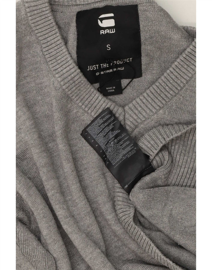 G-Star Herre V-hals sweater lille grå bomuld