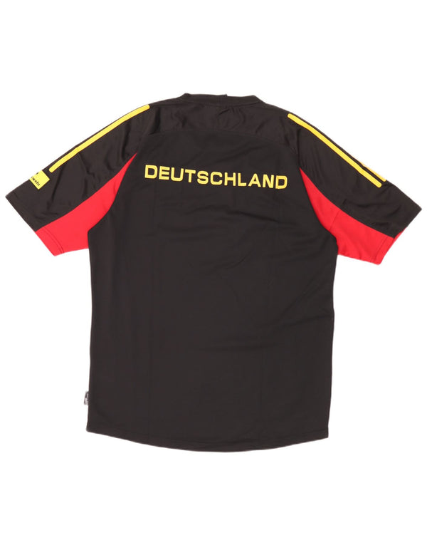 Adidas Herre Deutshland Grafisk T-Shirt Top UK 42/44 Stor Sort Colourblock