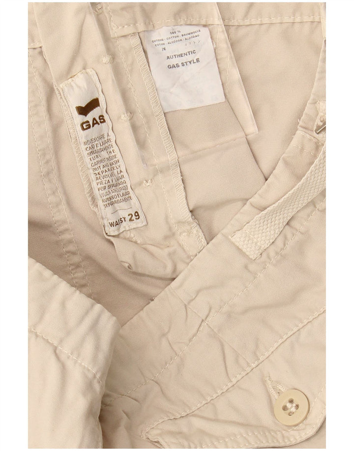 Gas Dame Cargo Cropped Bukser W29 L23 Hvid Bomuld