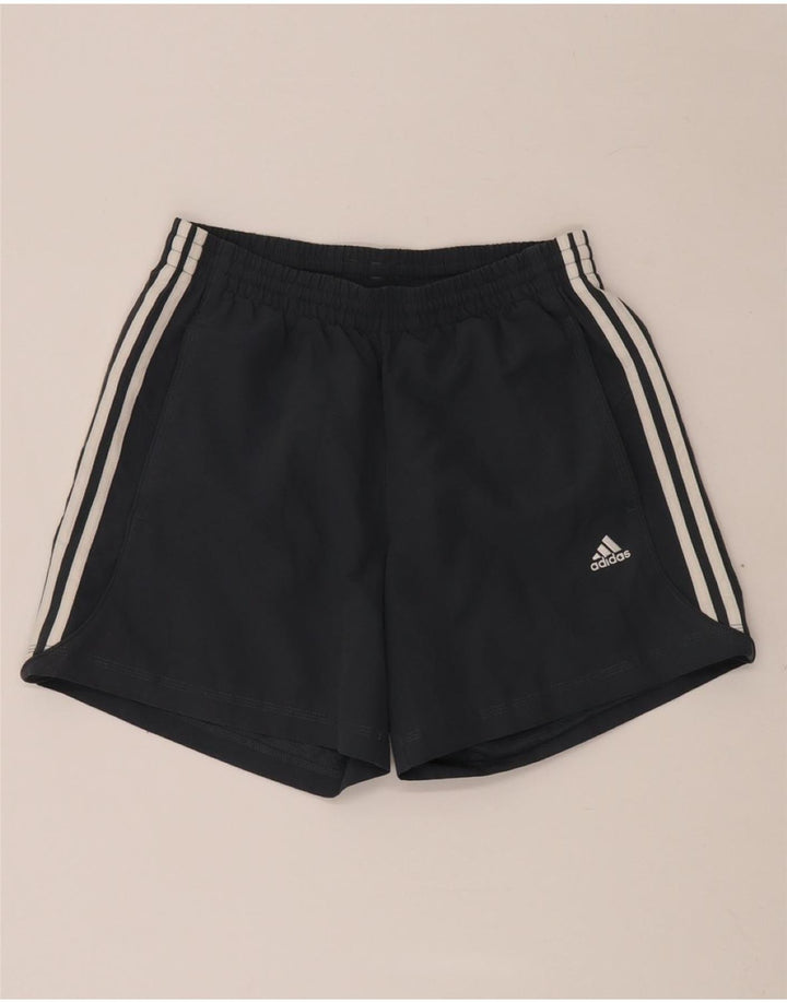 ADIDAS Dame Climalite Sportshorts UK 10 Small Navy Blue Polyester