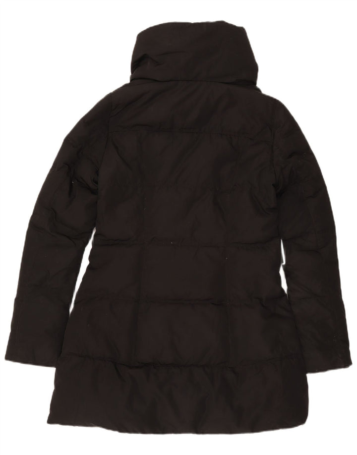 Zara Womens Polstret Frakke UK 10 Small Black Polyester