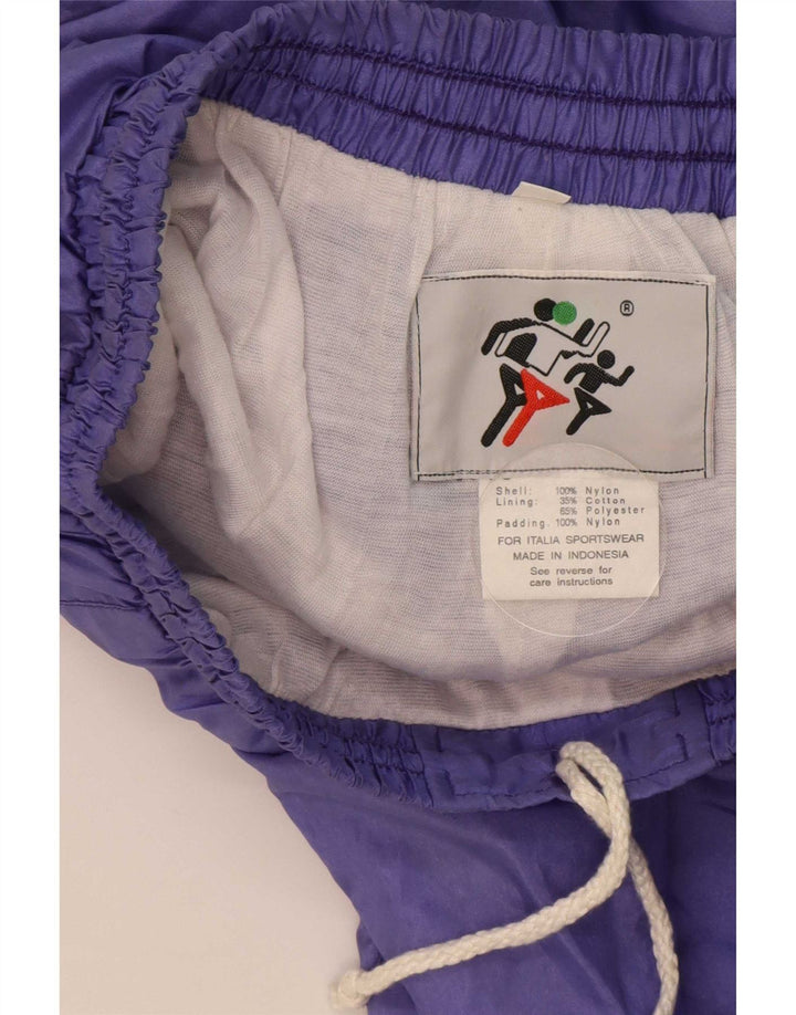 Vintage træningsdragt bukser til mænd Medium lilla nylon