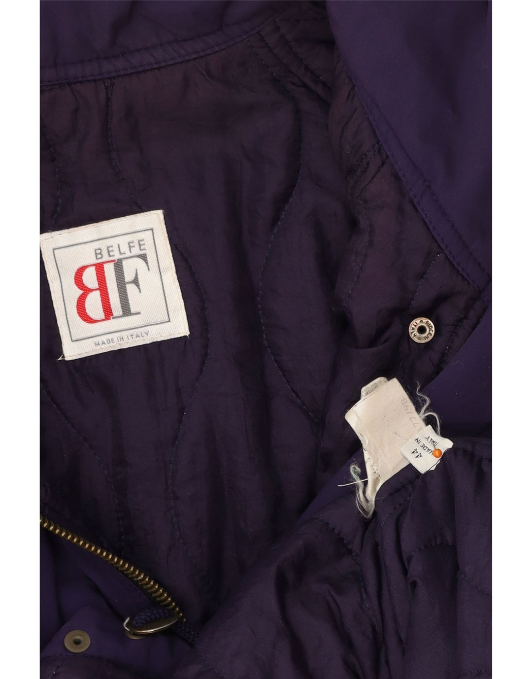 BELFE Womens Oversized Graphic Padded Jacket IT 44 Medium Purple Nylon