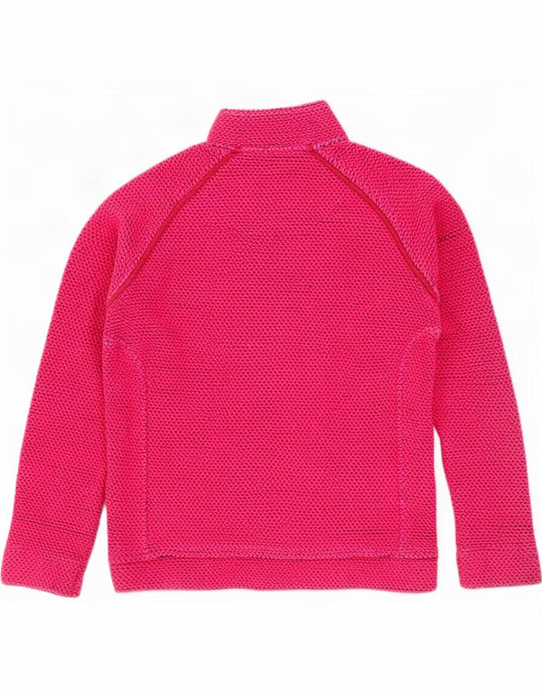 Weird Fish Dame Zip Neck Sweatshirt Jumper UK 10 Small Pink Bomuld