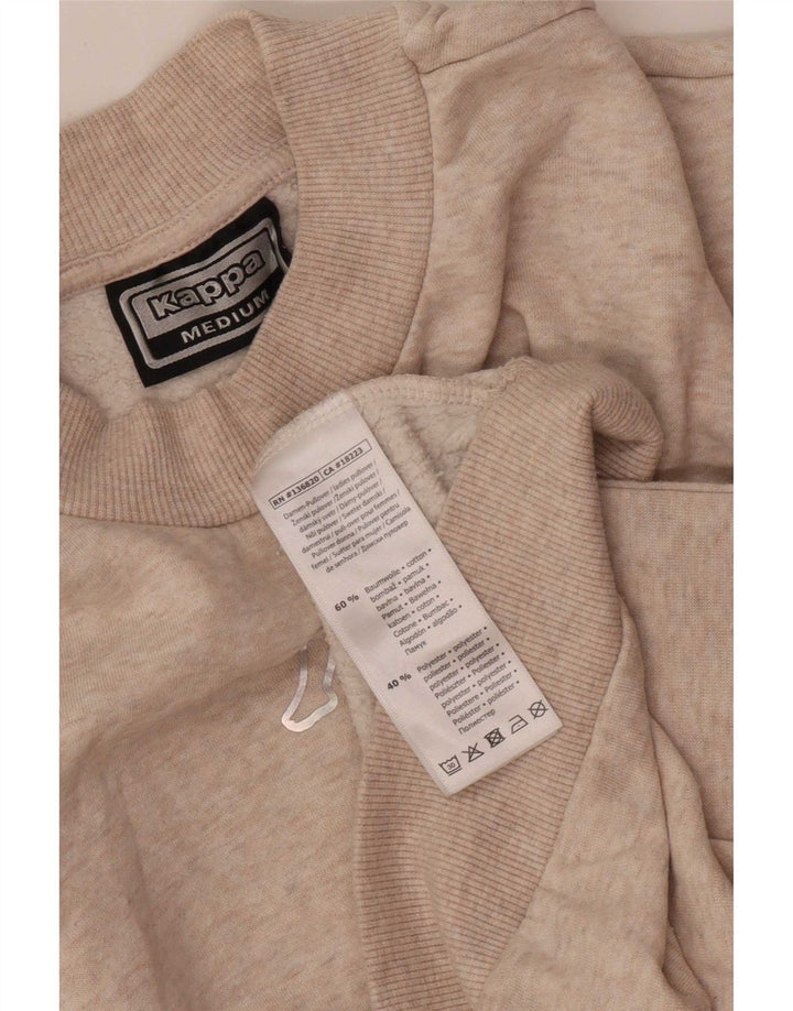 Kappa Dame Oversized Sweatshirt Jumper UK 14 Medium Beige Bomuld