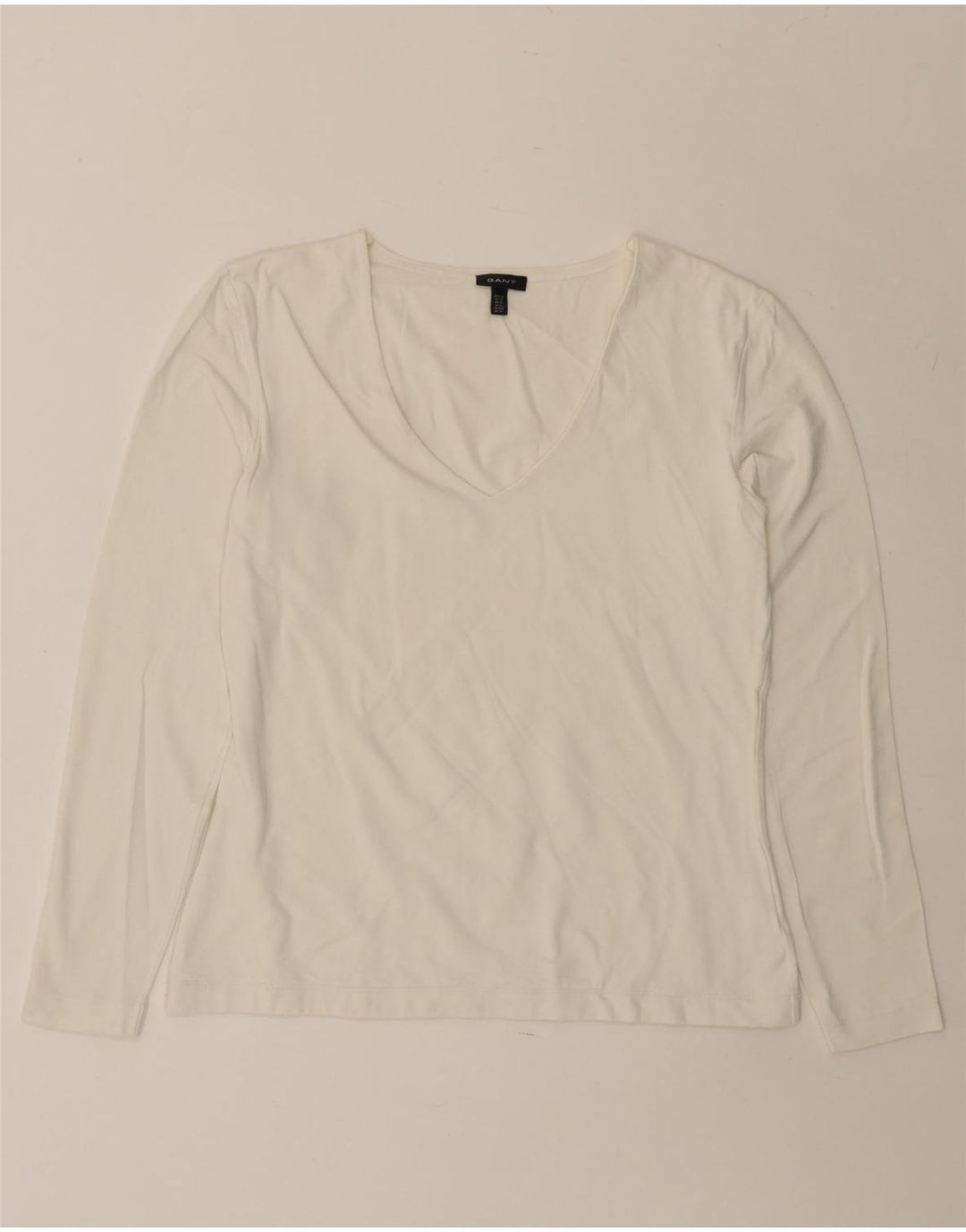 GANT Dame Top Langærmet UK 18 XL Hvid Bomuld