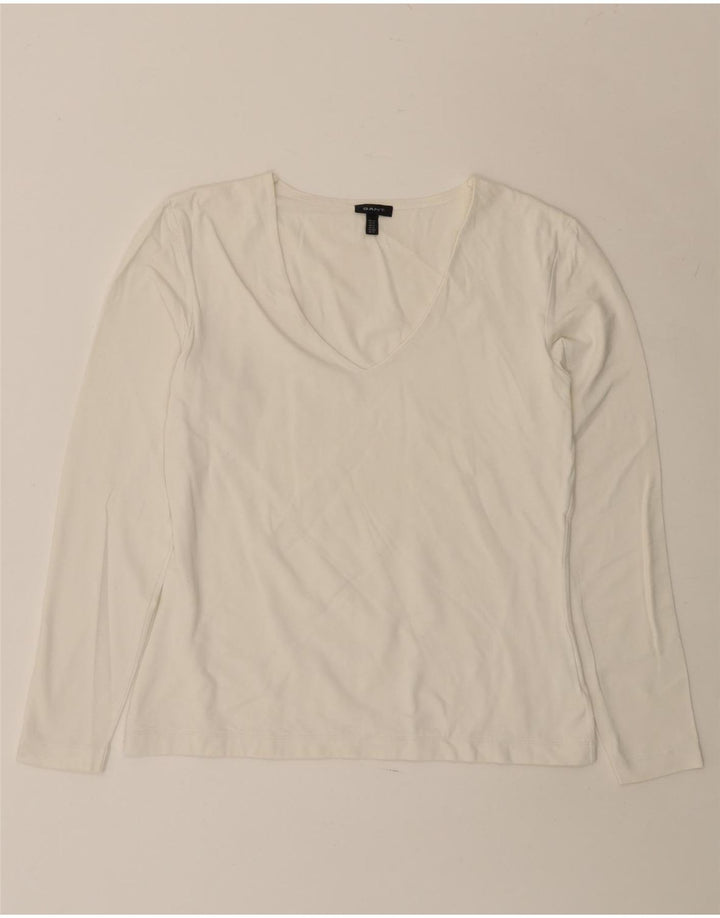 GANT Dame Top Langærmet UK 18 XL Hvid Bomuld