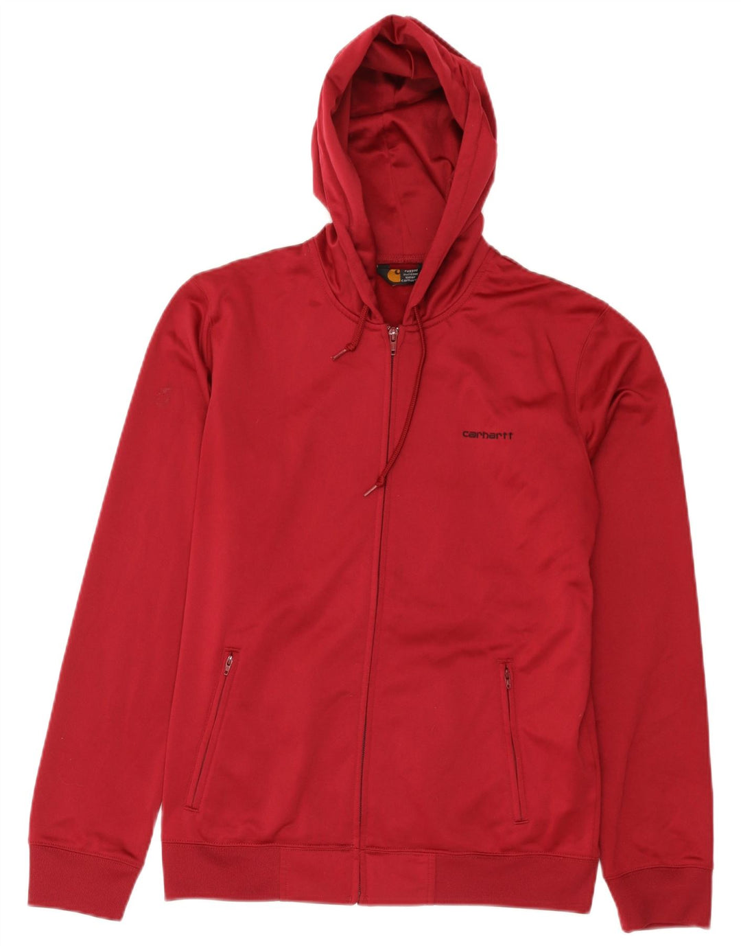 Carhartt hættetrøje med lynlås til kvinder UK 16 Stor rød polyester
