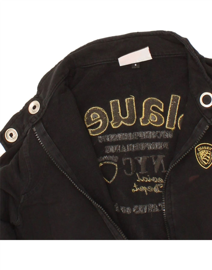 BLAUER Womens Bomber Jacket UK 10 Small Black Cotton Vintage Blauer and Second-Hand Blauer from Messina Hembry 