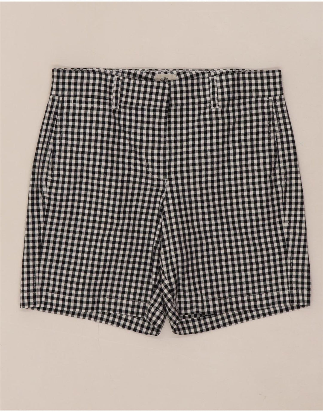 J. CREW Chino Shorts til kvinder US 6 Medium W30 Black Gingham Cotton