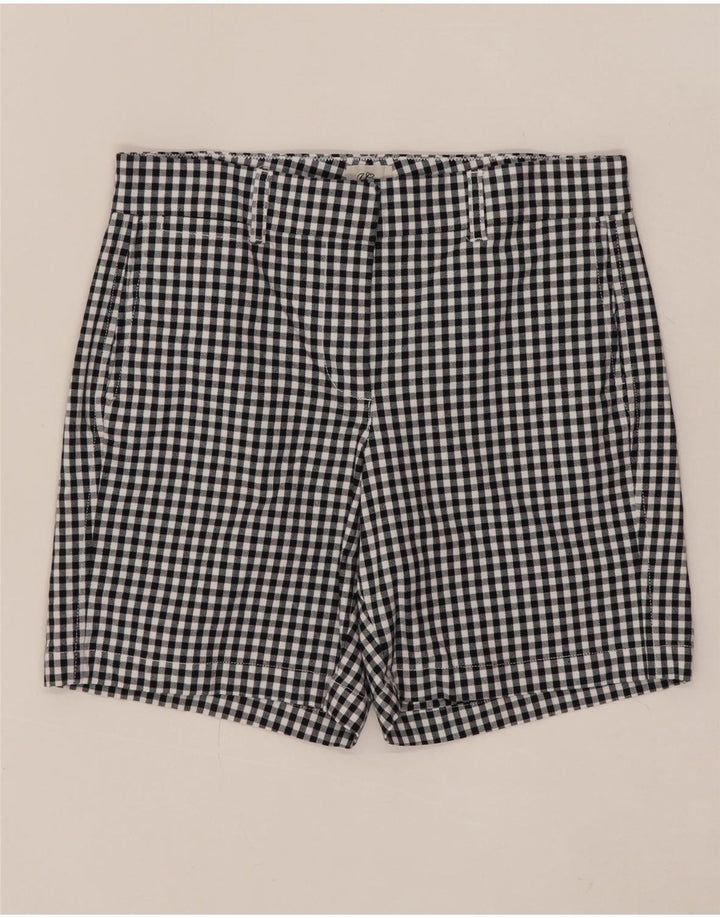 J. CREW Chino Shorts til kvinder US 6 Medium W30 Black Gingham Cotton