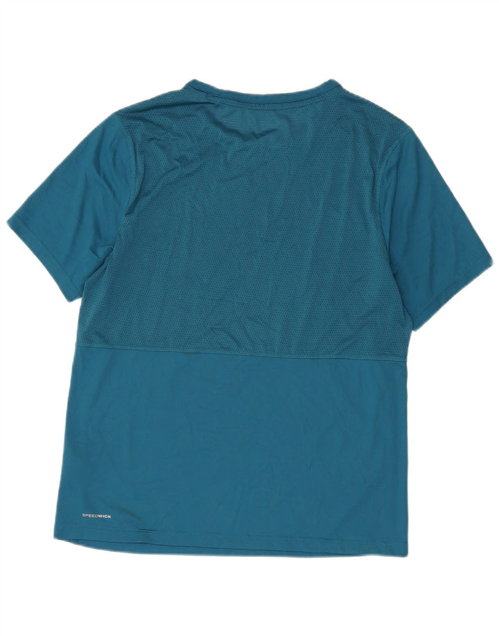 Reebok Herre T-Shirt Top Stor Blå Colourblock Polyester