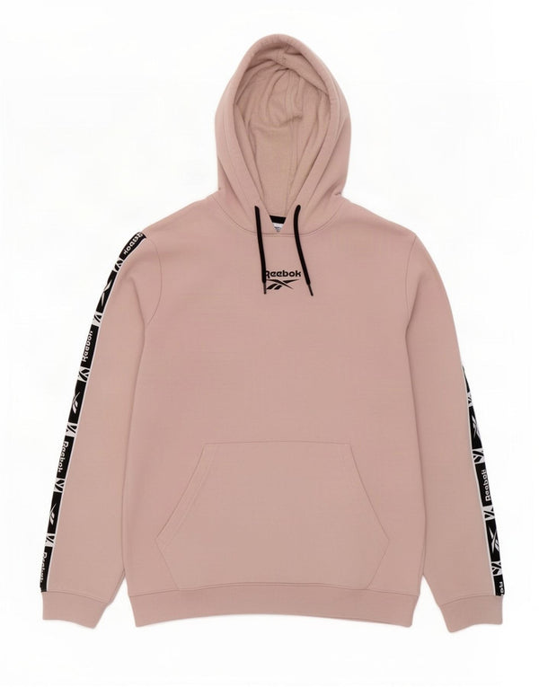 Reebok Herre grafisk hættetrøje Jumper Large Pink Tie Dye Bomuld