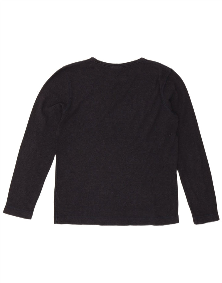 HUGO BOSS Mens Top Long Sleeve XL Navy Blue Cotton