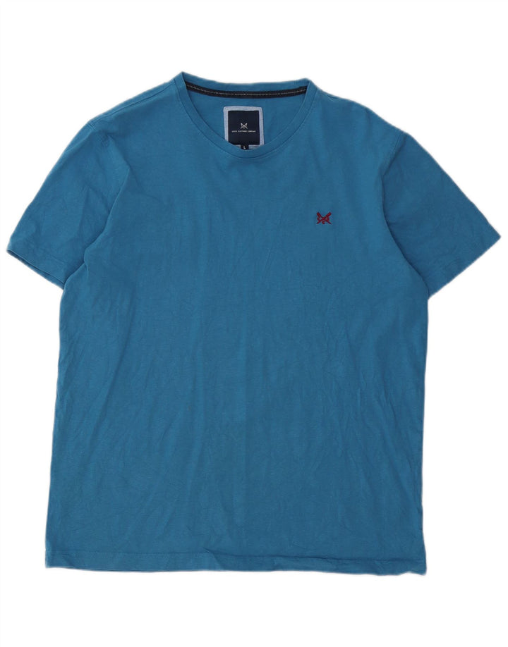 CREW CLOTHING Herre T-Shirt Top Stor Blå Bomuld