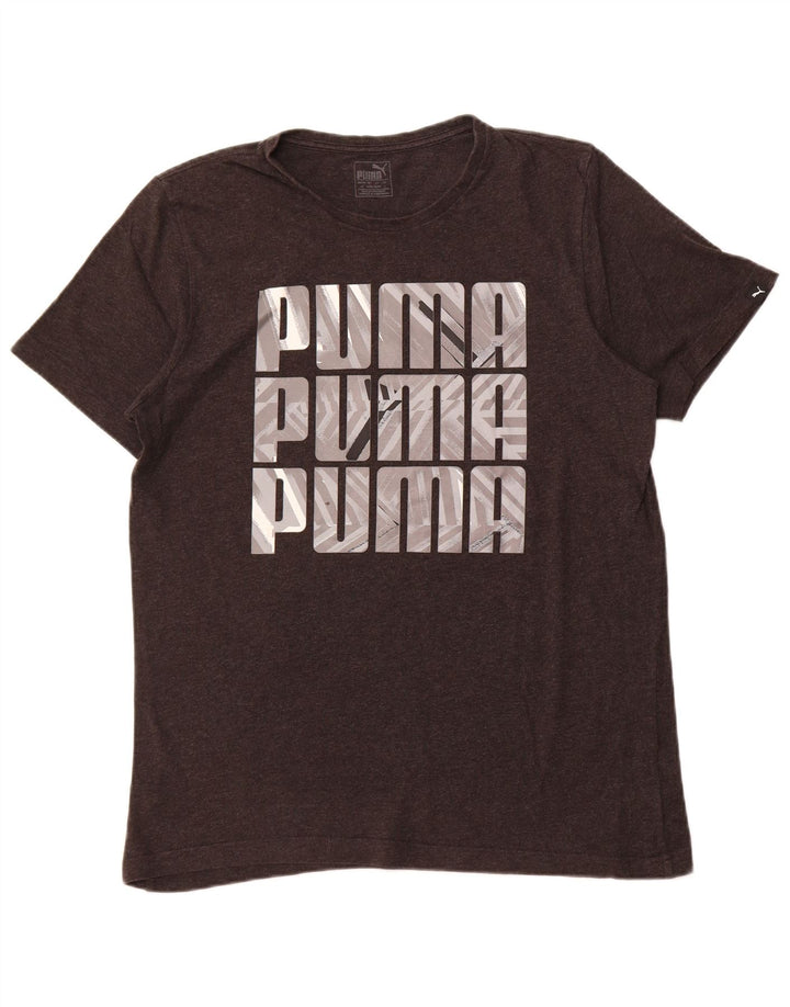 PUMA Grafisk T-shirt top til mænd, stor grå