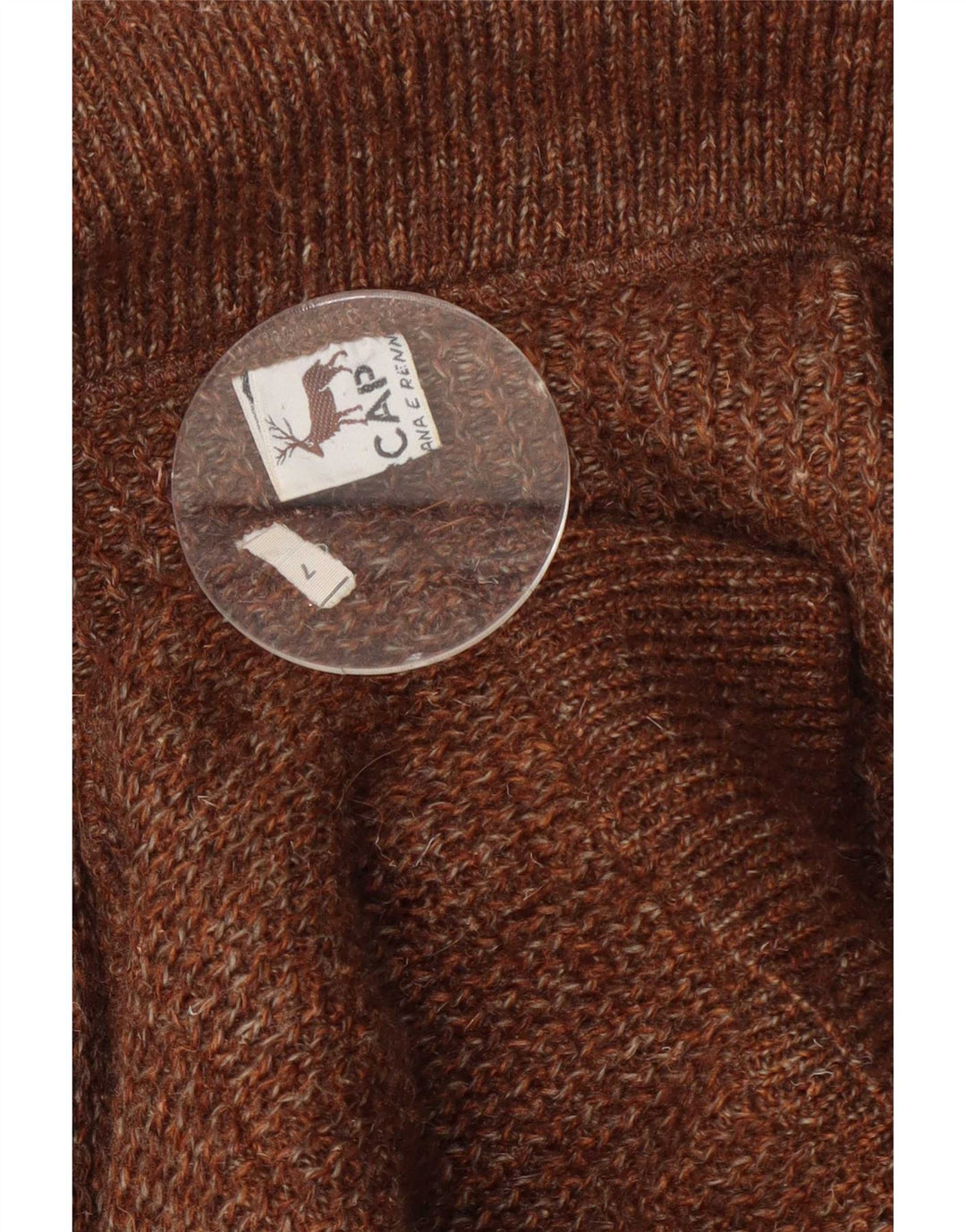 Sercap Herre Cardigan Sweater Medium Brun Colourblock