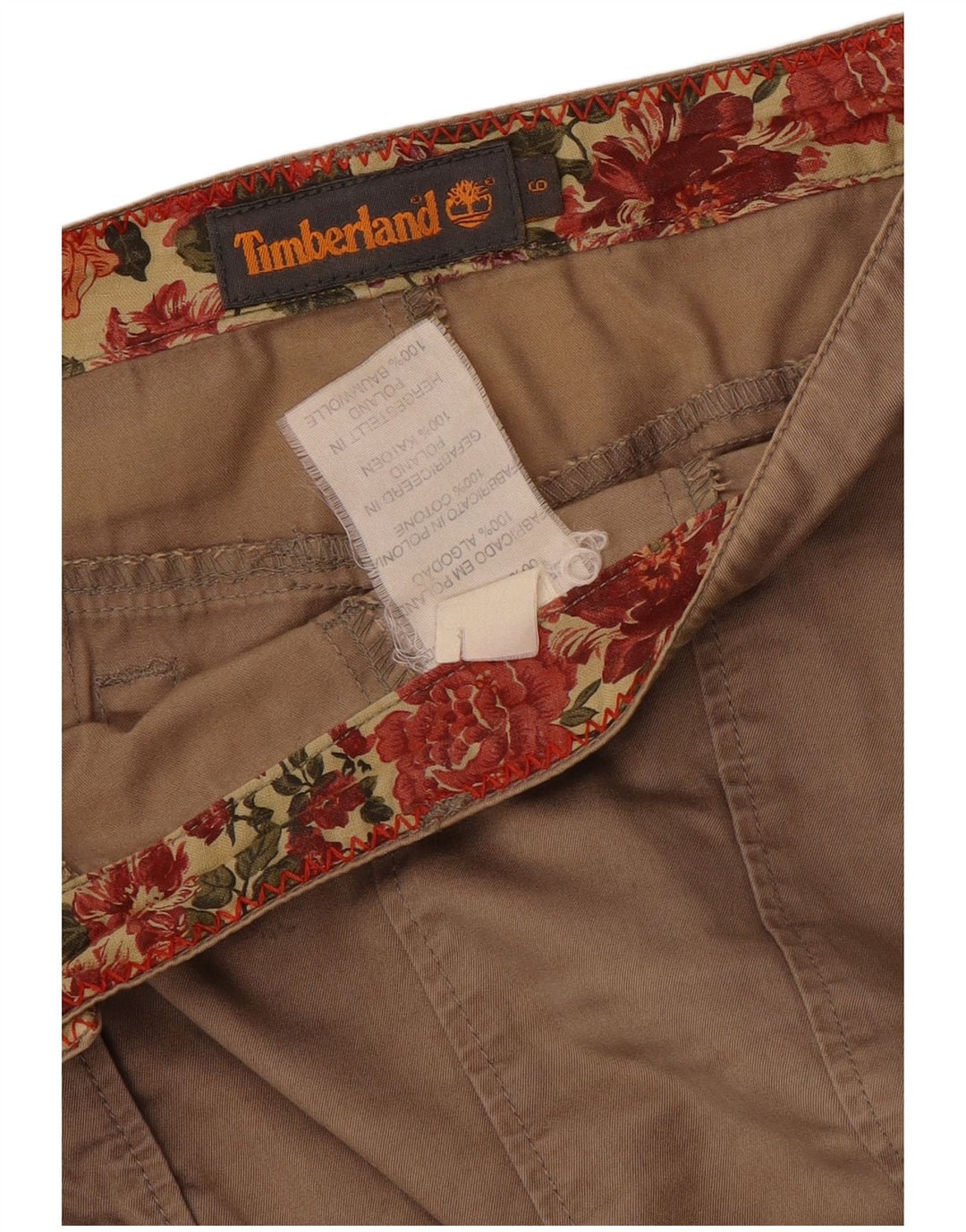 Timberland A-line nederdel til kvinder US 6 Medium W30 brun bomuld