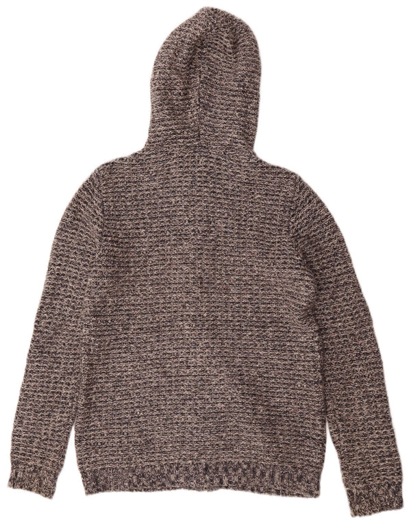 Fat Face Kvinder Oversized Hætte Cardigan Sweater UK 12 Medium Grey Flecked