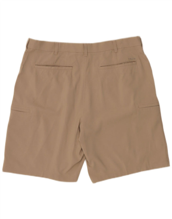 IZOD Herre Cargo Shorts W38 XL Beige Polyester