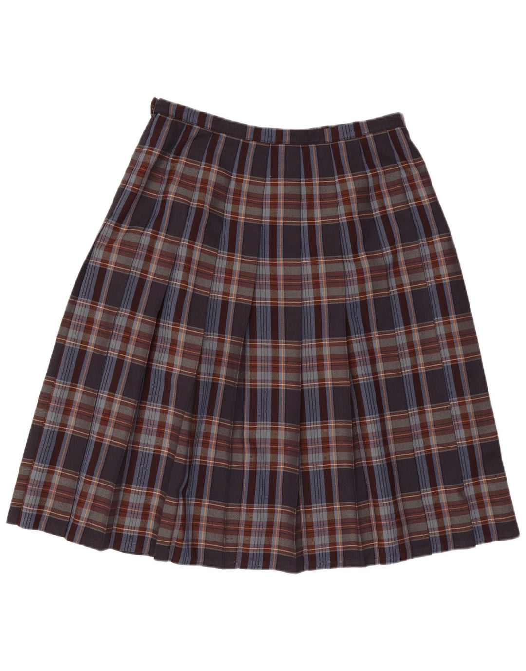 Eastex plisseret nederdel til kvinder str. 18 XL W36 brun ternet polyester