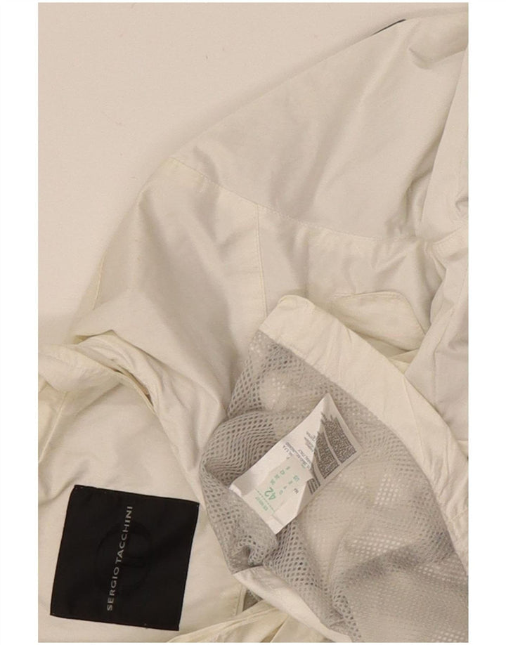 Sergio Tacchini Dame Utility Jacket IT 42 Medium White Polyester