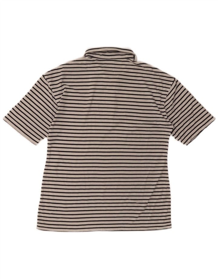 Lacoste herre polotrøje størrelse 4 Medium hvid nålestribe