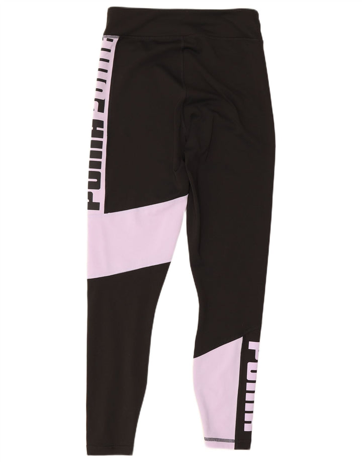Puma Graphic Leggings til kvinder UK 10 Small Black Colourblock