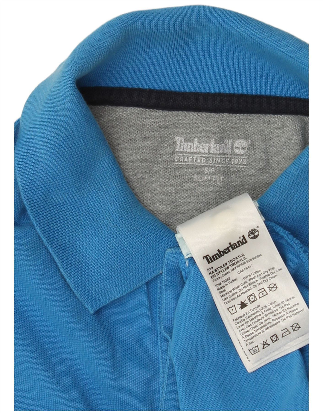 Timberland Herre Slim Fit Polo Shirt Lille Blå Bomuld