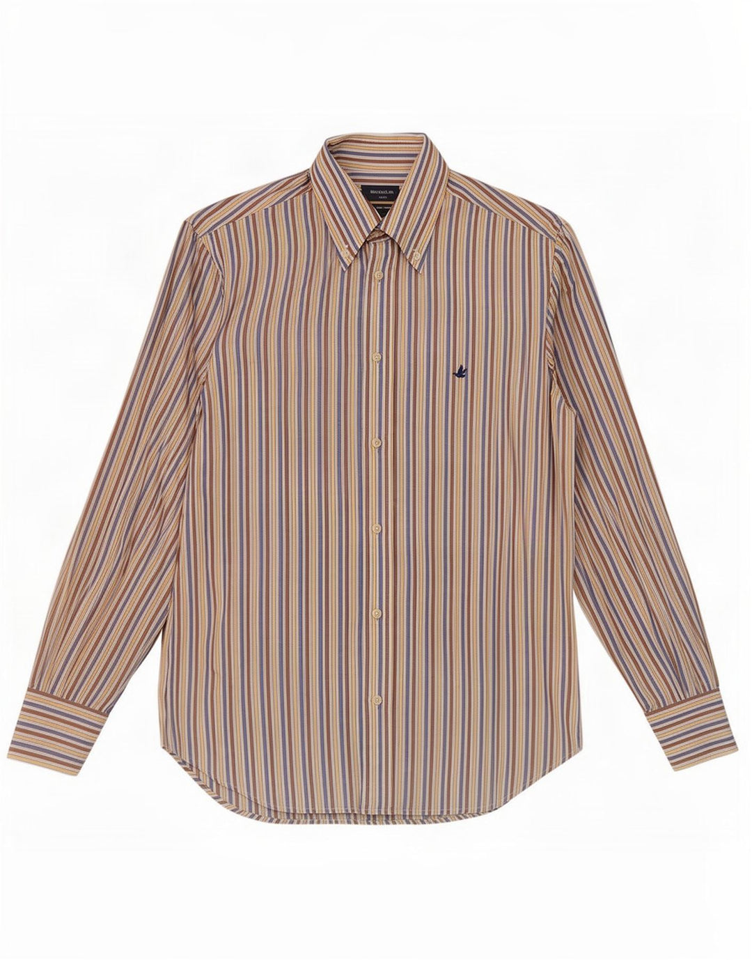 Brooksfield Herre Slim Fit skjorte størrelse 39 Medium Flerfarvet nålestribe