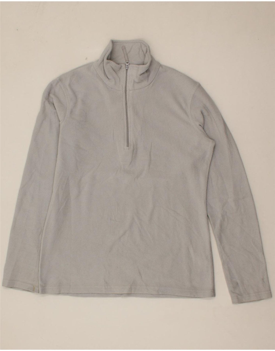 MOUNTAIN WAREHOUSE Womens Zip Neck Fleece Jumper UK 10 Small Grey Vintage Mountain Warehouse and Second-Hand Mountain Warehouse from Messina Hembry 