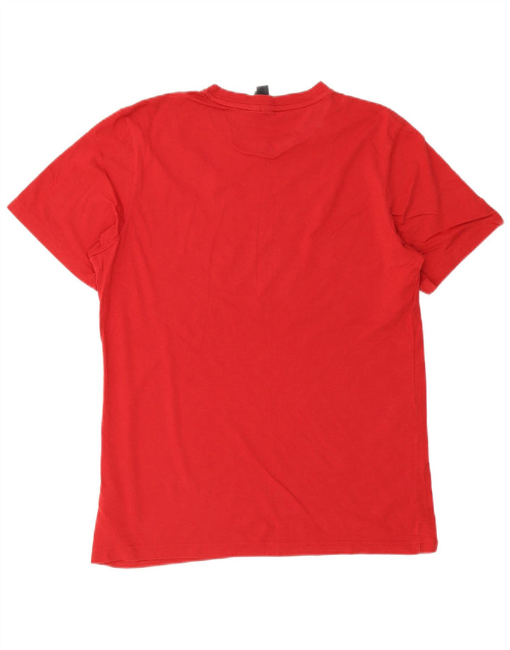 ADIDAS grafisk t-shirt til mænd, medium rød bomuld
