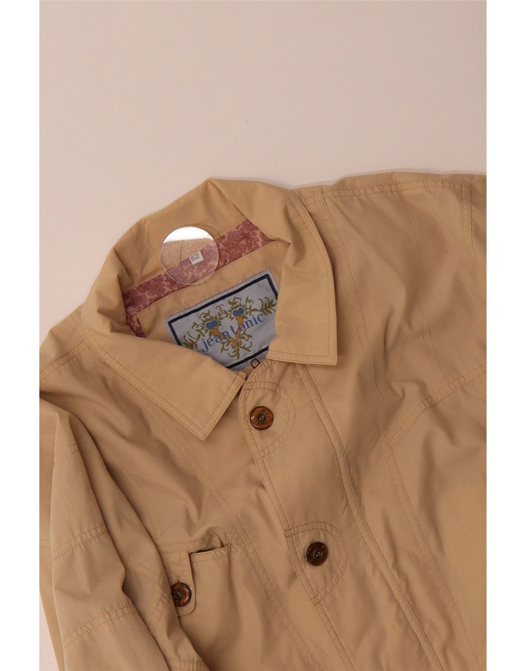 VINTAGE Mens Bomber Jacket IT 52 XL Beige Cotton Vintage Vintage and Second-Hand Vintage from Messina Hembry 