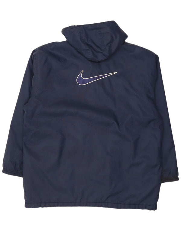 Nike Herre Hætte Loose Fit Windbreaker Jacket UK 42/44 Large Navy Blue
