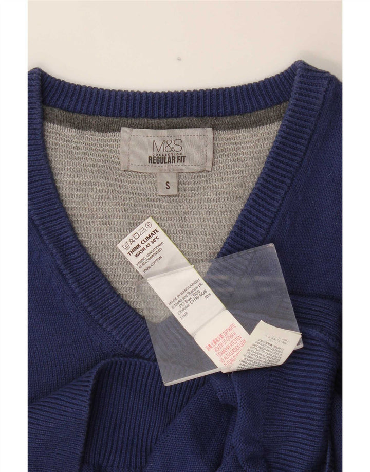 Marks & Spencer herrevest tanktop lille marineblå bomuld