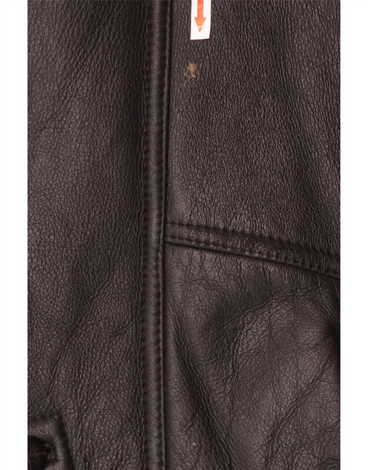 Vintage Herre Shearling Jacket IT 50 Large Black