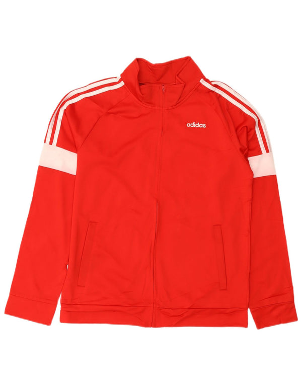 Adidas piger træningsdragt topjakke 13-14 år XL Rød Colourblock Polyester