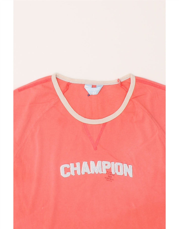 CHAMPION Womens Graphic Vest Top UK 12 Medium Pink Cotton Vintage Champion and Second-Hand Champion from Messina Hembry 